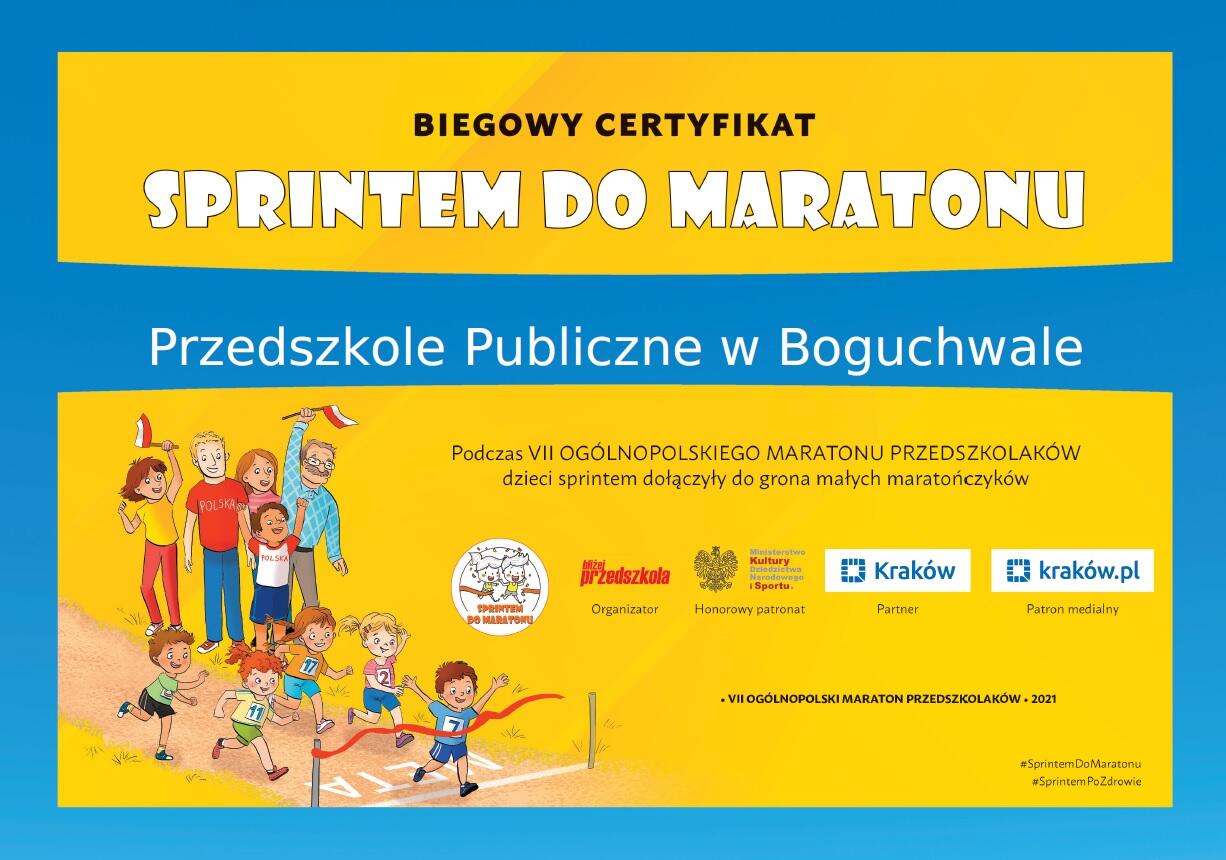 CERTYFIKAT SPRINTEM DO MARATONU