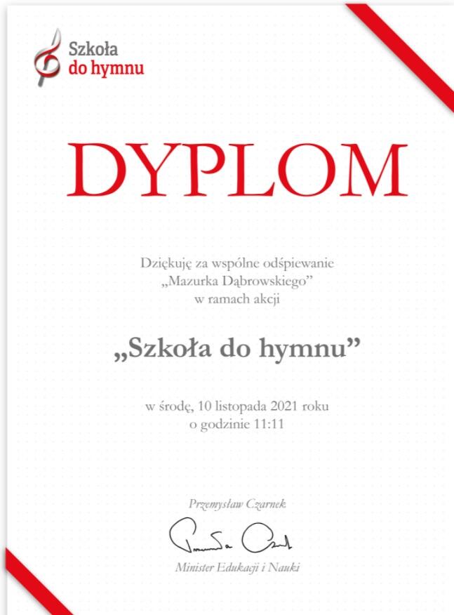 ''Szkoła do hymnu'' 2021