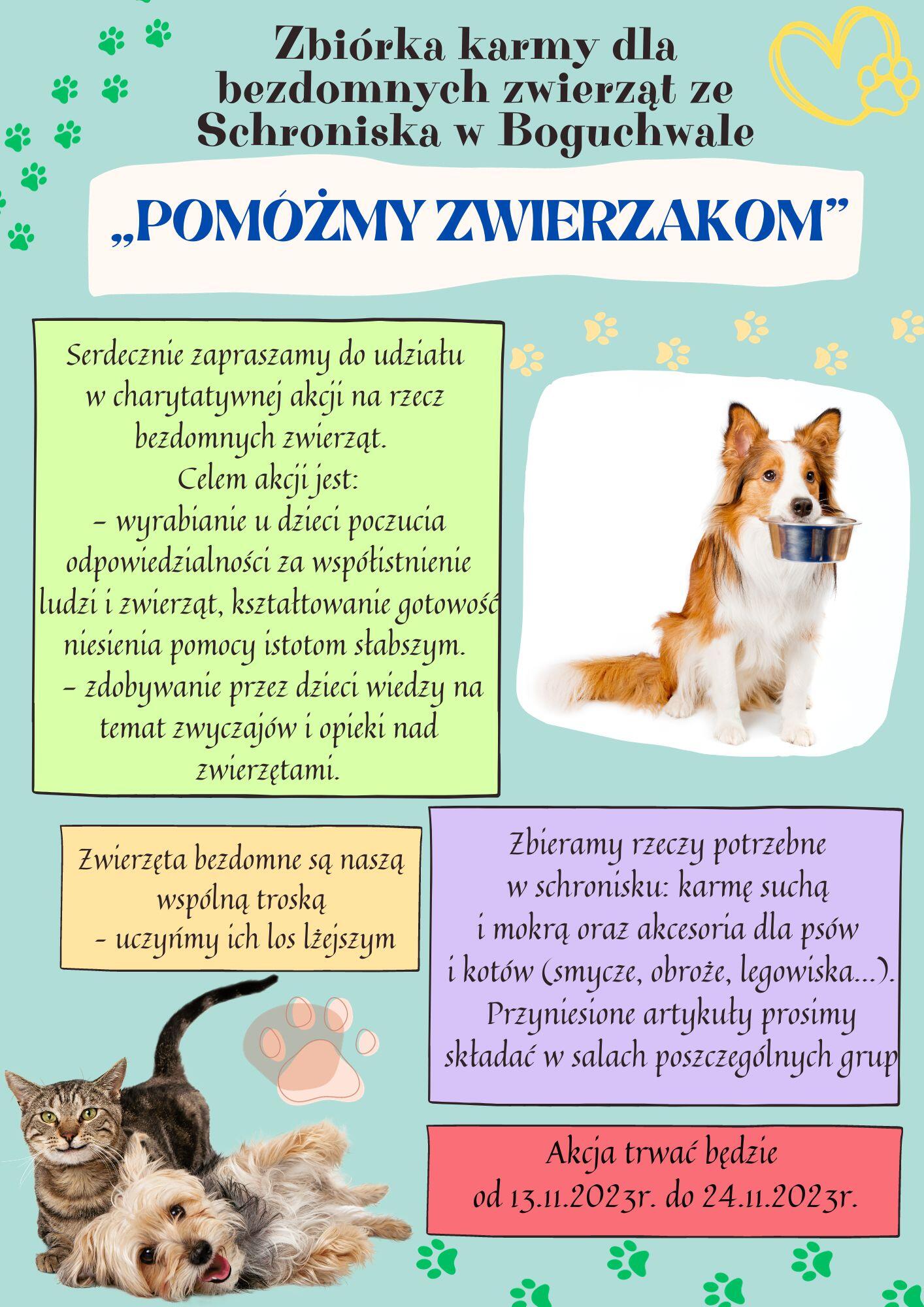 Akcja charytatywna ''Pomóżmy zwierzakom''